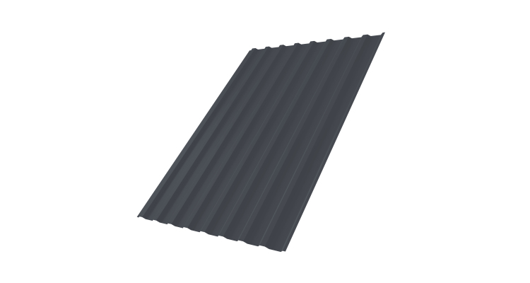 Профнастил С20В 0,5 PurLite Мatt RAL 7024 мокрый асфальт