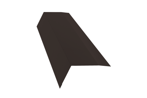 Планка карнизная 100х65 0,45 PE с пленкой RR 32 темно-коричневый (2м)