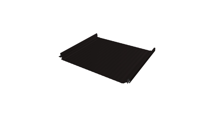 Кликфальц Pro Gofr Grand Line 0,5 Rooftop Бархат с пленкой на замках RAL 9005 черный