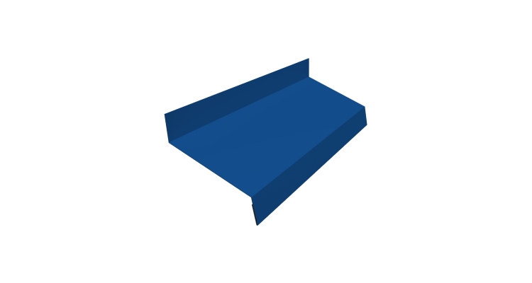 Отлив простой 50 0,5 Satin с пленкой RAL 5005 сигнальный синий (2м)