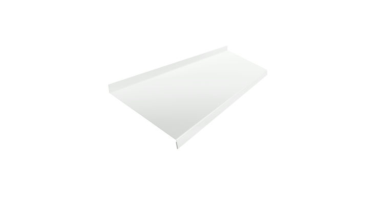 Отлив простой 250 0,5 Satin с пленкой RAL 9003 сигнальный белый (2м)