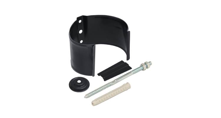 Кронштейн трубы на кирпич 100 мм Мatt RAL 9005 черный