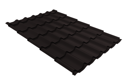 Металлочерепица классик Grand Line 0.45 Drap-double TX RAL 9005 черный