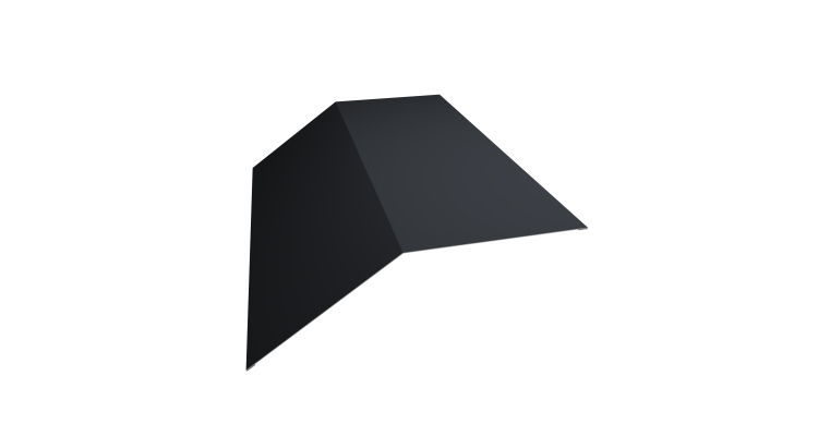 Планка конька плоского 190х190 0,45 Drap TR RAL 7024 мокрый асфальт (2м)