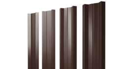 Штакетник М-образный A с прямым резом 0.45 PE RAL 8017 шоколад