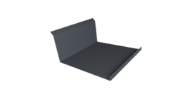 Планка примыкания нижняя 20х122х260х15 0,45 Drap RAL 7024 мокрый асфальт (3м)