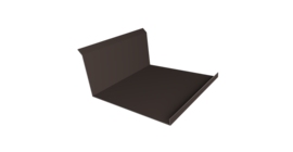 Планка примыкания нижняя 20х122х260х15 0,5 Satin Matt TX RR 32 темно-коричневый (3м)