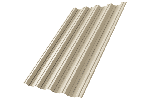 Профнастил НС44 0,5 Satin RAL 1015 светлая слоновая кость