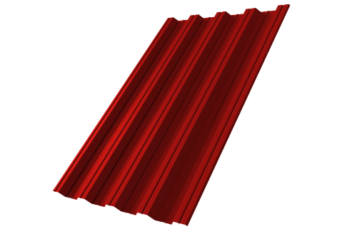 Профнастил НС44 0,5 Satin RAL 3011 коричнево-красный
