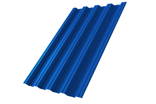 Профнастил НС44 0,7 PE RAL 5005 сигнальный синий