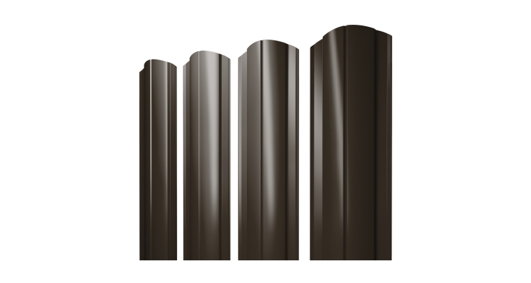 Штакетник Круглый фигурный 0,5 PurPro RR 32 темно-коричневый