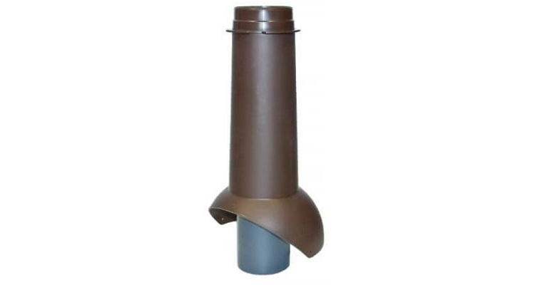 Выход канализации Krovent Pipe-VT 110 изолированный коричневый