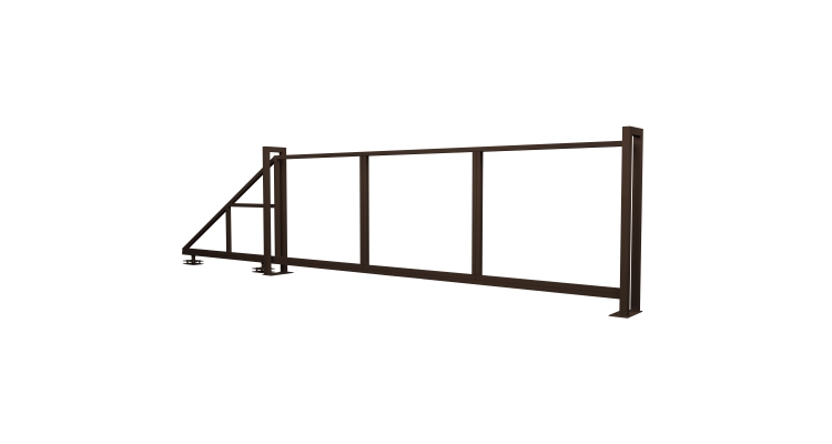 Ворота откатные Жалюзи 2,0х6,0 RAL 8017 без заполнения