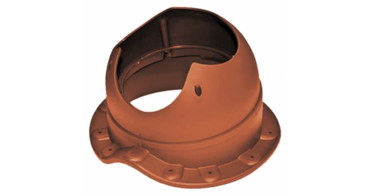 Проходной элемент Krovent Base-VT Wave 110 красно-коричневый