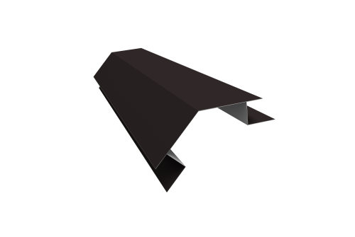 Планка угла внешнего сложного 135 градусов Блок-хаус new 0,5 Satin с пленкой RAL 9005 черный (2м)