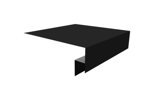 Планка околооконная сложная Блок-хаус new 200х50х27 0,5 Satin с пленкой RAL 9005 черный (2м)