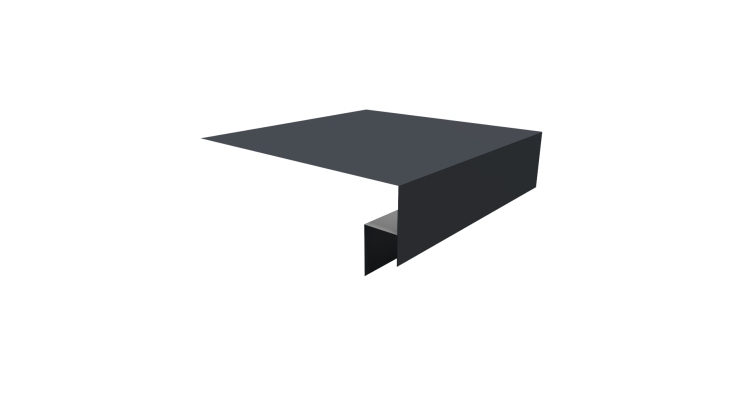 Планка околооконная сложная Блок-хаус new 250х50х27 (j-фаска) 0,45 Drap ST RAL 7024 мокрый асфальт (2м)