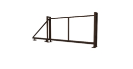 Ворота откатные Жалюзи Texas 1.8х4.0 RAL 8017 без заполнения (ламель 150 мм)