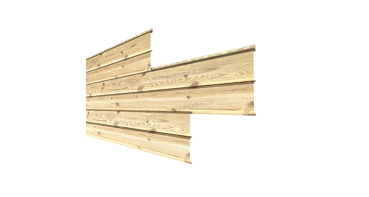 Сайдинг Металл Профиль Lбрус-XL-В-14х335 (ECOSTEEL_T-12-Орех-0.45)