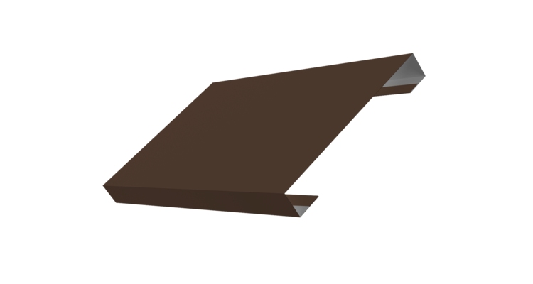 Ламель лицевая 150 забора жалюзи Texas 0.5 Rooftop Бархат с пленкой RAL 8017 шоколад