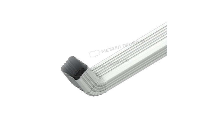 Труба водосточная с коленом Металл Профиль БЮДЖЕТ 76х102х1000 RAL 9003