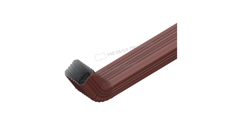 Труба водосточная с коленом Металл Профиль БЮДЖЕТ 76х102х3000 RR32