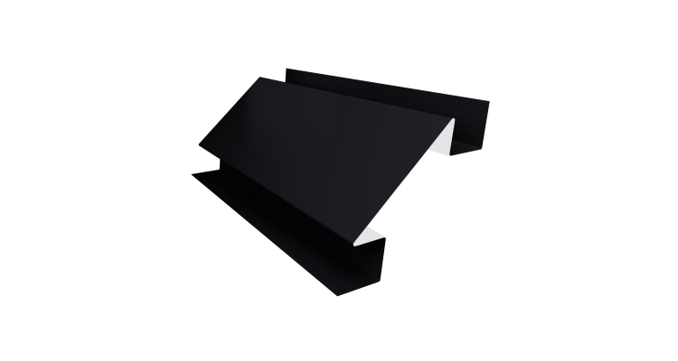 Планка угла внутреннего сложного Экобрус Grand Line 0,5 Drap RAL 9005 черный (2м)