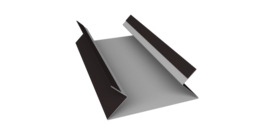 Планка угла внутреннего составная верхняя 0,45 Drap RAL 9005 черный (2м)