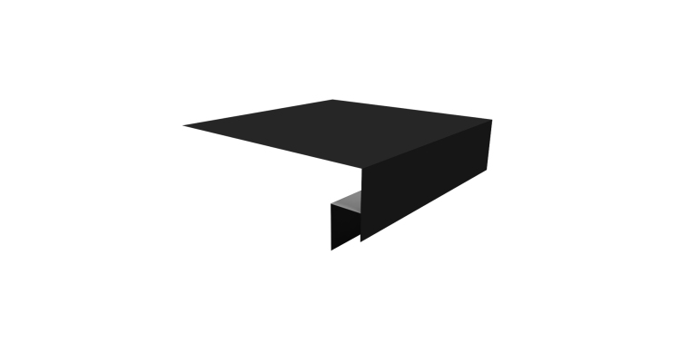 Планка околооконная сложная Экобрус Grand Line 250х50х25 0,5 Drap TX RAL 9005 черный (2м)