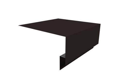 Планка околооконная сложная Экобрус Grand Line 250х75х25 0,45 PE с пленкой RAL 9005 черный (3м)