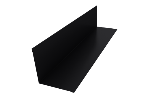 Угол внутренний 110х110 0,45 PE с пленкой RAL 9005 черный (3м)