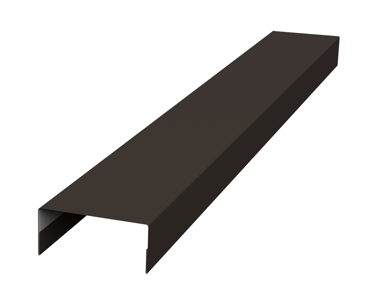 Ламель лицевая 125 забора жалюзи Texas стартовая/финишная для калиток и ворот 0.5 Drap TX RR 32 темно-коричневый