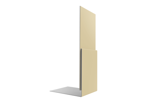 Планка приемная оконная 0,5 Satin с пленкой RAL 1015 светлая слоновая кость (3м)
