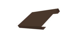 Ламель лицевая 150 забора жалюзи Texas стартовая/финишная для калиток и ворот 0,5 Velur X с пленкой RAL 8017 шоколад