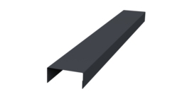 Крышка 45х20 жалюзи Texas 0,45 Drap ST RAL 7024 мокрый асфальт (2м)