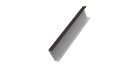 Декоративная накладка на столб универсальная 60х60 для забора жалюзи 0,45 Drap TR RR 32 темно-коричневый (3м)