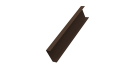 Декоративная накладка на столб универсальная 60х60 для забора жалюзи 0,5 Atlas X RAL 8017 шоколад (1,8м)