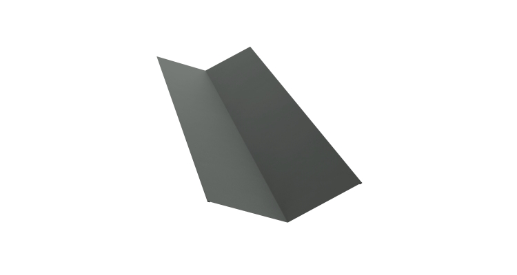 Планка ендовы верхней 145х145 0,45 PE с пленкой RAL 7005 мышино-серый (3м)