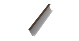 Декоративная накладка на столб универсальная 80х80 для забора жалюзи 0,45 Drap ST RAL 8017 шоколад (2,5м)