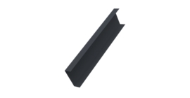 Декоративная накладка на столб универсальная 80х80 для забора жалюзи 0,5 Velur X RAL 7024 мокрый асфальт (3м)