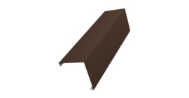 Декоративная накладка на столб универсальная угловая 80х80 для забора жалюзи 0,5 Drap RAL 8017 шоколад (1,8м)