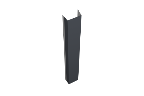 Крепежная планка нижняя Texas 0,5 Rooftop Бархат RAL 7024 мокрый асфальт (1,8м)