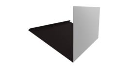 Планка примыкание верхнее к трубе фальц Grand Line 0,5 Drap TX RAL 9005 черный (3м)