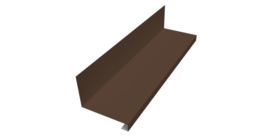 Планка примыкание нижнее к трубе для Кликфальц Pro Grand Line 0,5 Satin с пленкой RAL 8017 шоколад (2м)