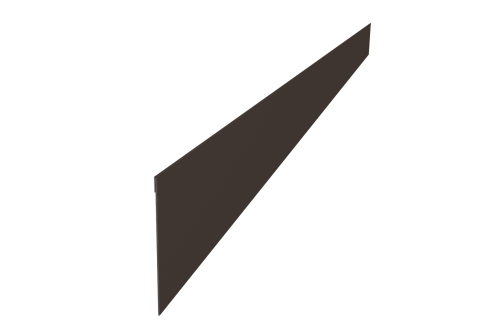 Ламель забора жалюзи Palermo стартовая/финишная для калиток и ворот 0,5 Satin Matt RR 32 темно-коричневый