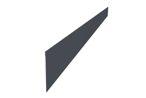 Ламель забора жалюзи Palermo стартовая/финишная для калиток и ворот 0,5 Atlas X RAL 7024 мокрый асфальт