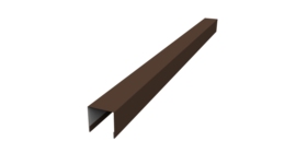 Планка вертикальная лицевая для забора жалюзи Palermo 0,45 Drap RAL 8017 шоколад (1,8м)