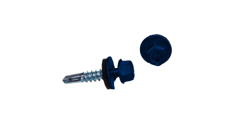 Саморез по металлу Daxmer 5,5х25 RAL 5002 (250) сверло №3