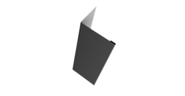 Нащельник для калиток и ворот 25х35 жалюзи Milan, Tokyo, Palermo 0,5 Drap RAL 7024 мокрый асфальт (L1,68)