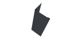 Нащельник для калиток и ворот 25х35 жалюзи Milan, Tokyo, Palermo 0,45 Drap-double TX RAL 7024 мокрый асфальт (L2,5)